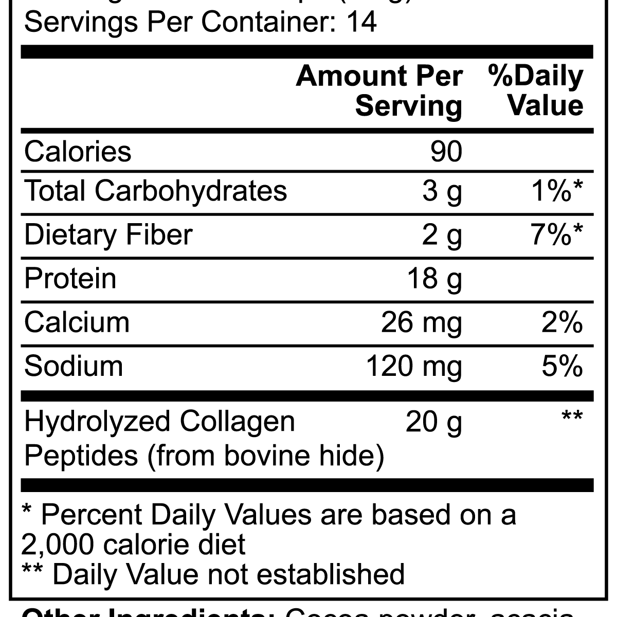 Grass-Fed Collagen Peptides Powder (Chocolate)